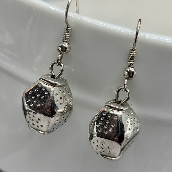Silver Drop Earrings - Picture 2 of 6